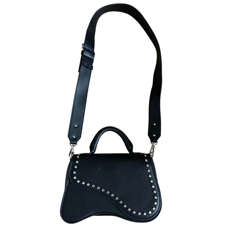 BCBGeneration Black Studded Faux Leather Handbag